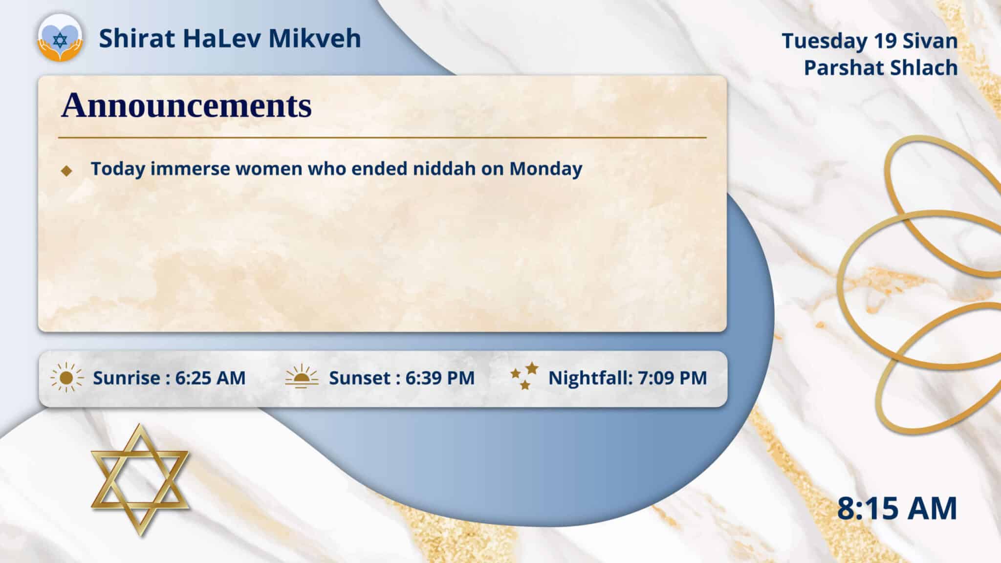 Messages for congregation