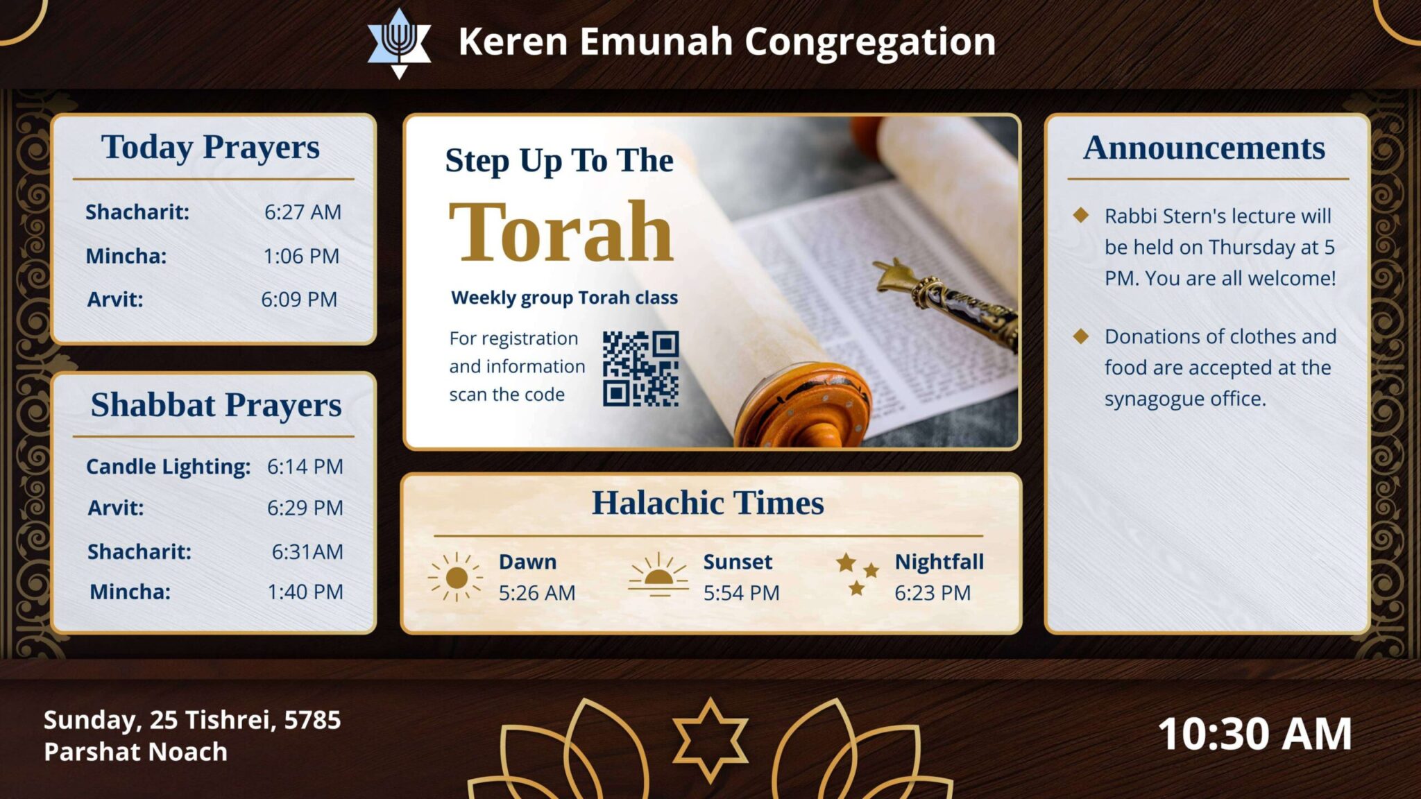 Messages for congregation