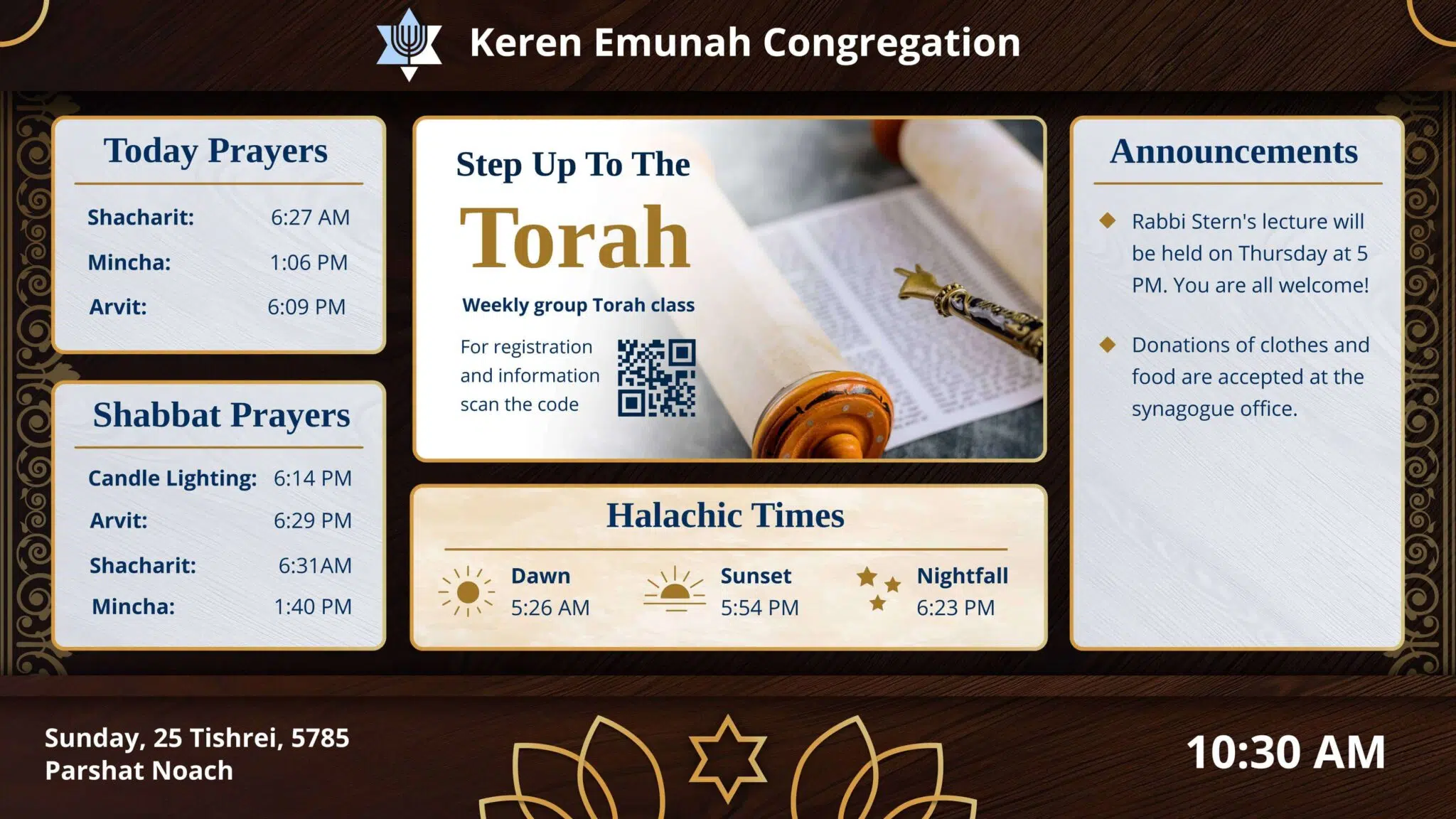 Messages for congregation