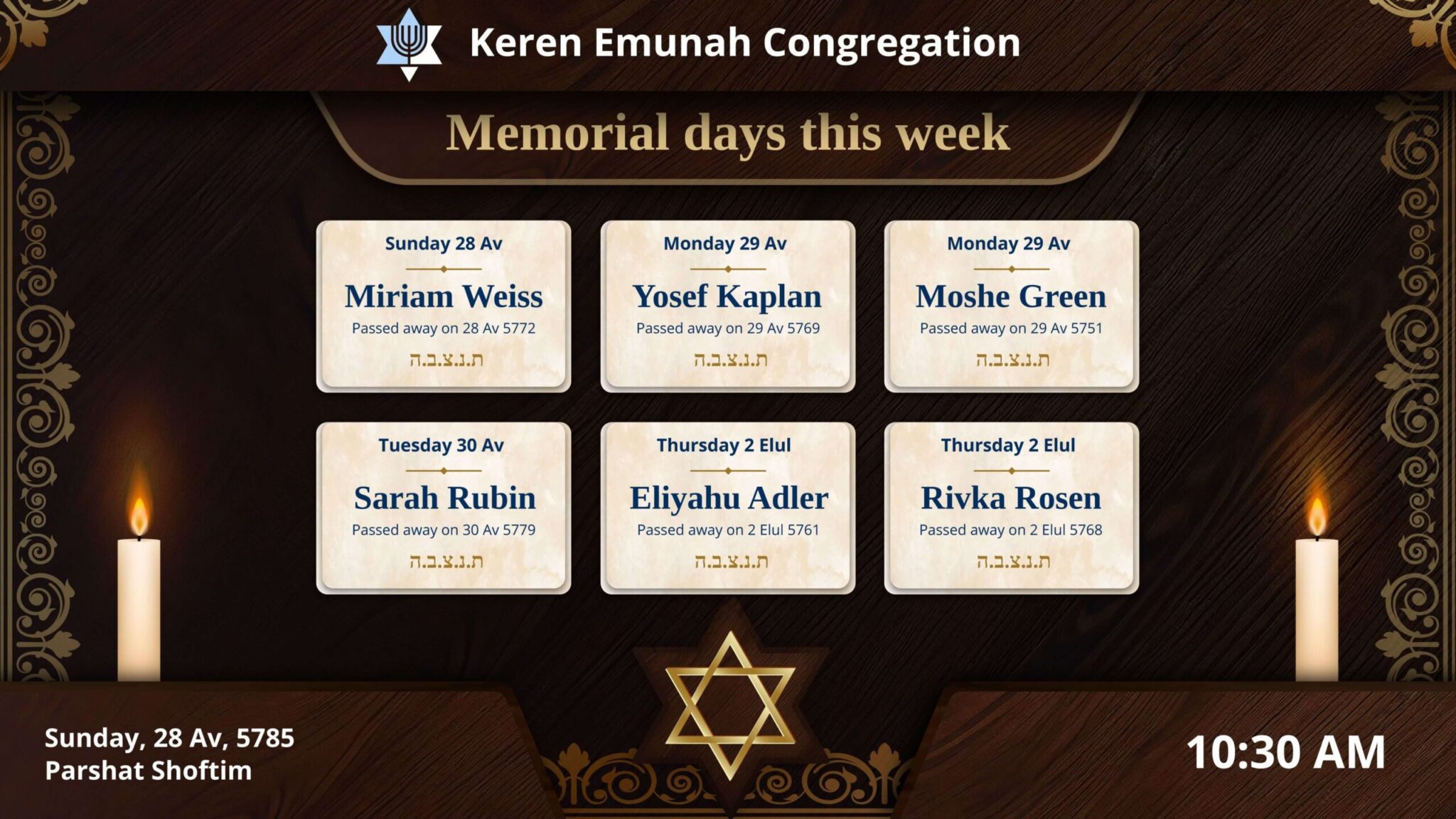 Memorial days