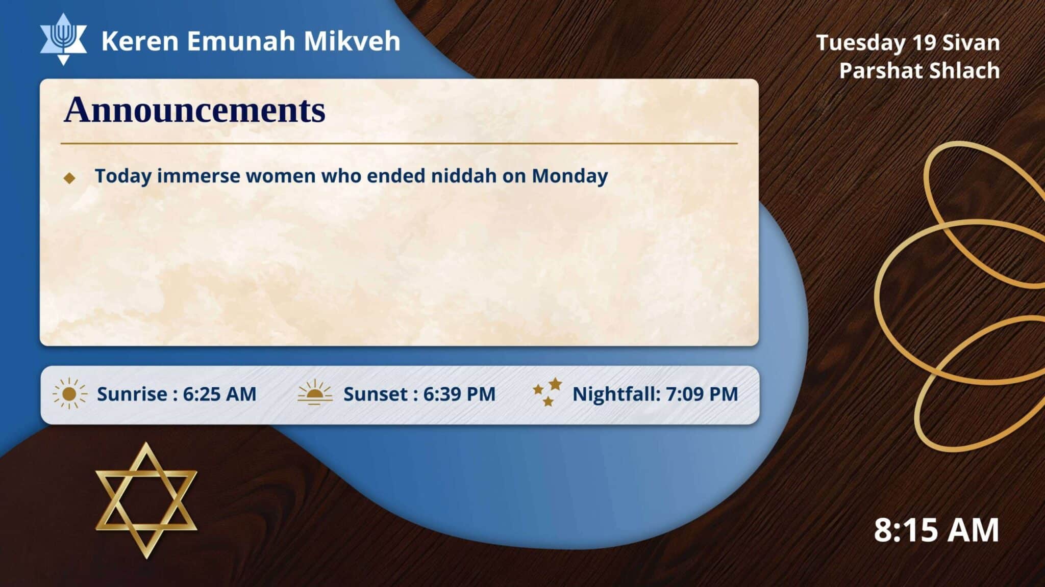 Messages for congregation